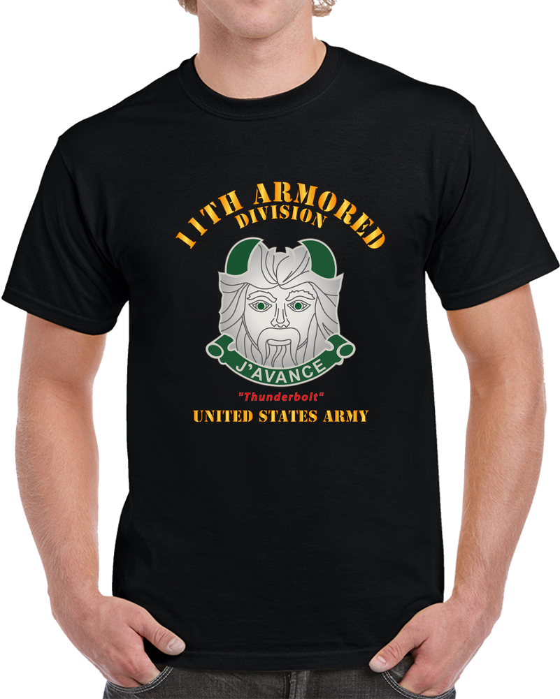 Army - Dui - 11th Armored Division - Thunderbolt - Us Army X 300 T Shirt