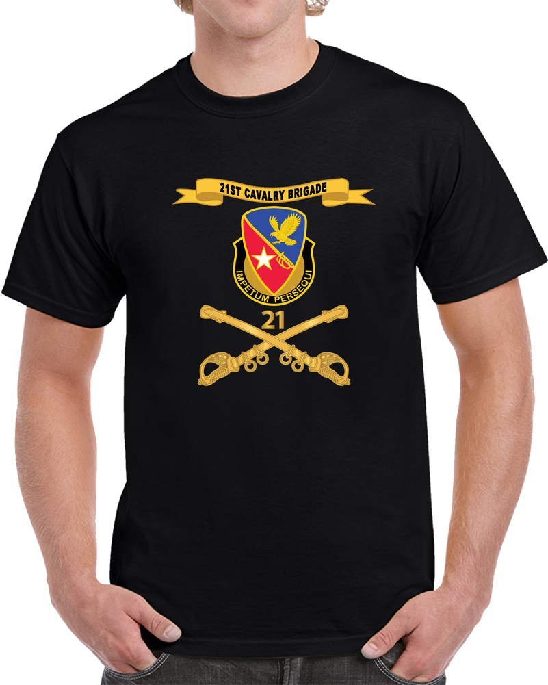 Army  - 21st Cavalry Brigade - DUI W Br - Ribbon X 300 T Shirt