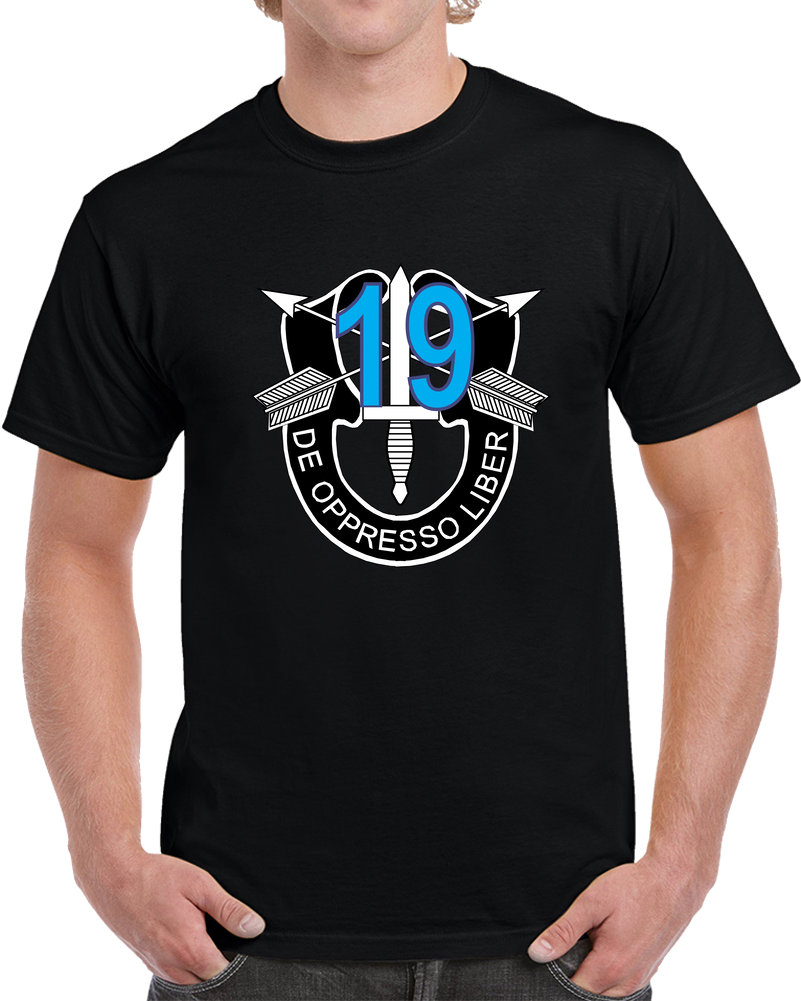 SOF - 19th SF - SF DUI - W 19th Flash Colored Numbers X 300 T Shirt
