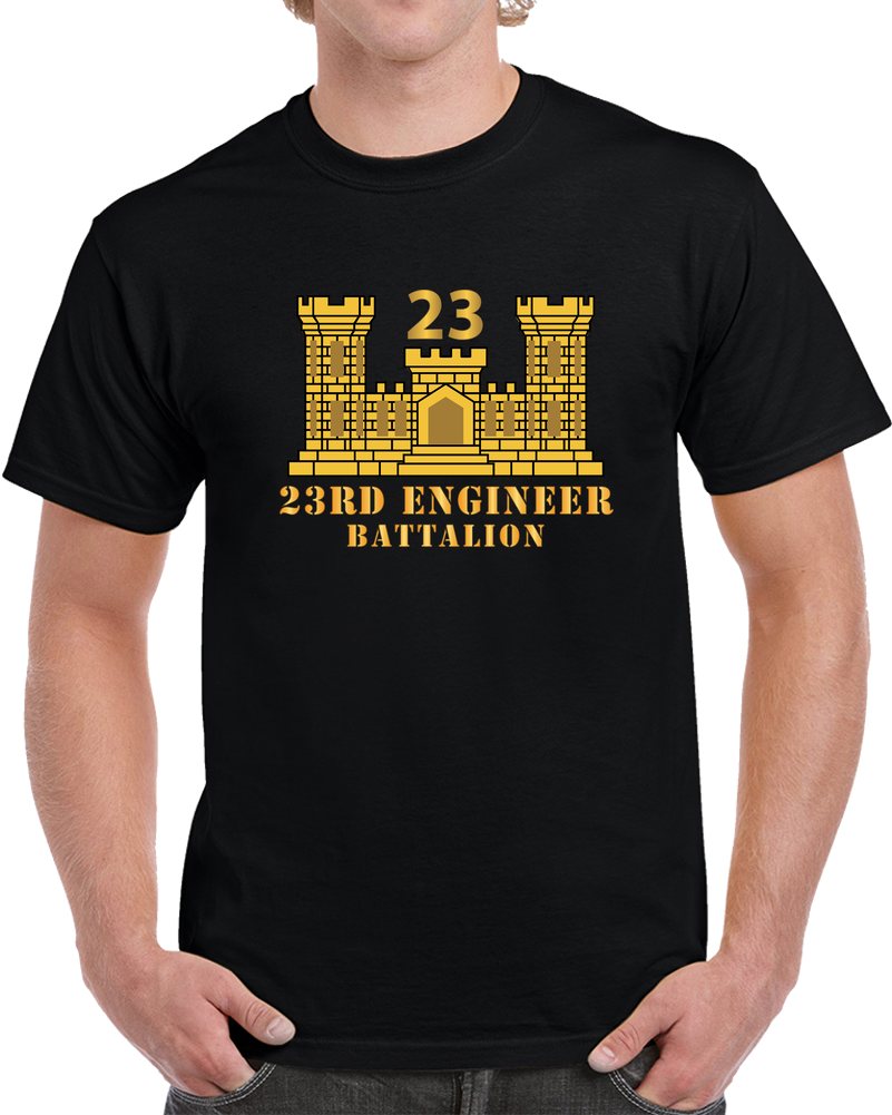 Army - 23rd Engineer Battalion W ENG Branch Ribbon T Shirt