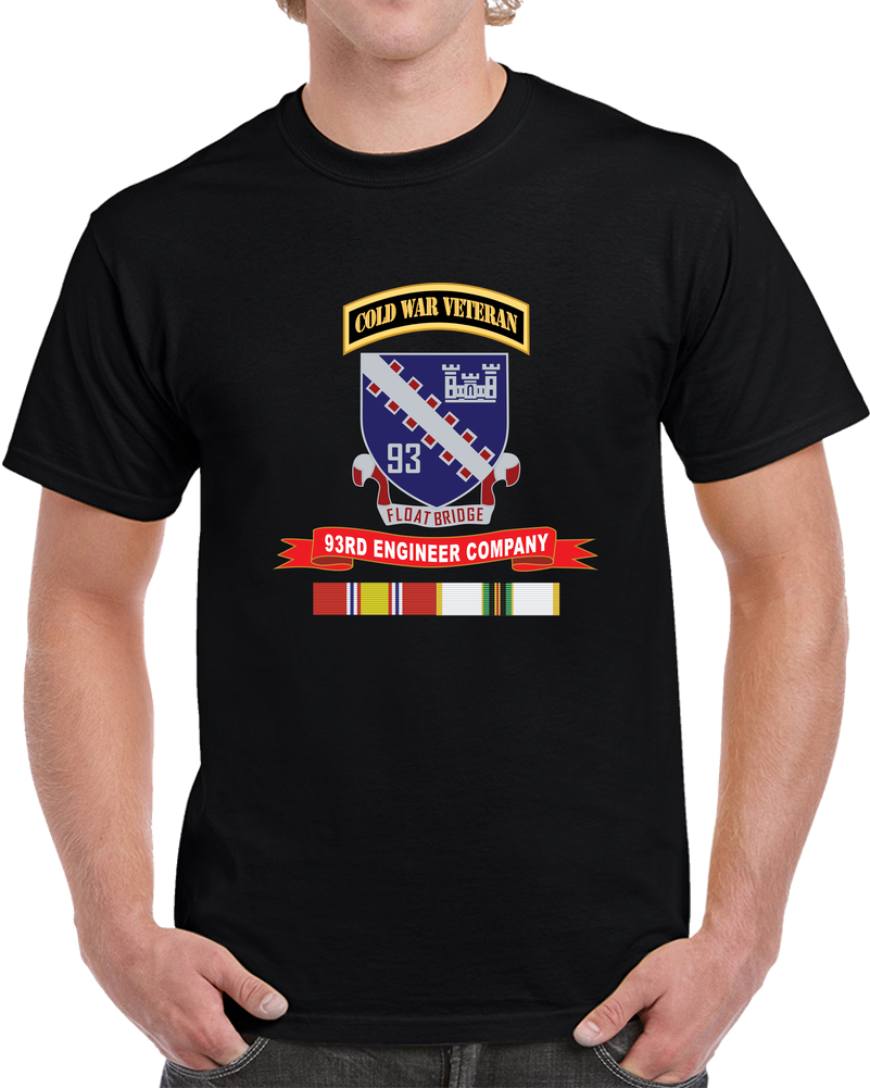 Army - 93rd Engineer Company - Ribbon COLD WAR Vet Tab  T Shirt