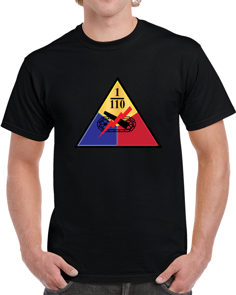 Army - Armor - 1st Battalion, 110th Armor Regiment - SSI Wo Txt T Shirt
