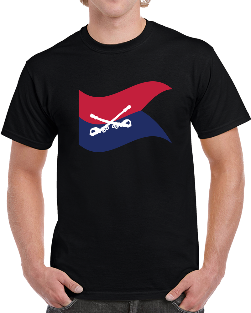 Army - Cavalry Regiment - Guidon - Red Blue - Waving T Shirt