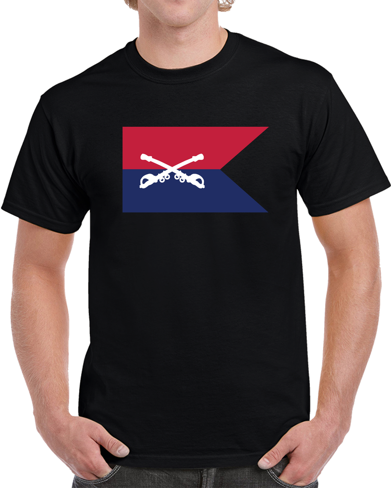 Army - Cavalry Regiment - Guidon - Red Blue T Shirt