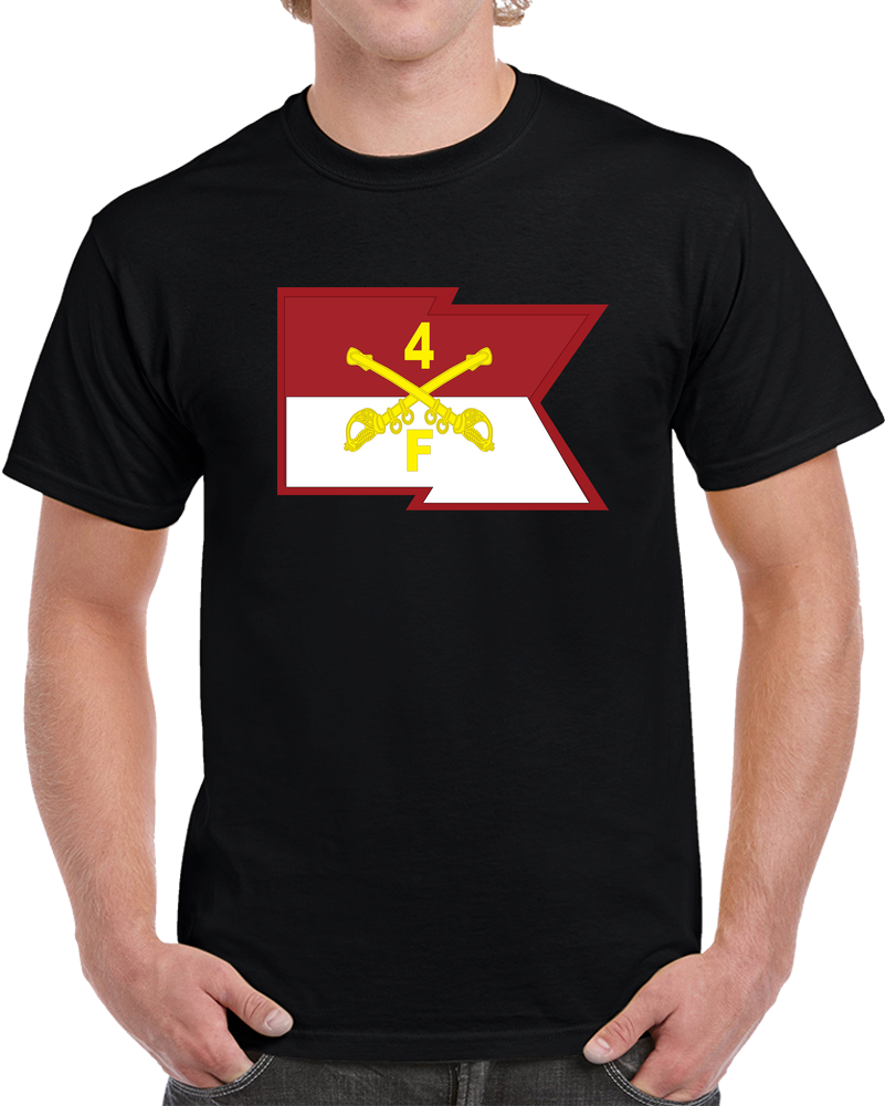 Army - F Troop, 4th Cavalry Regiment - Guidon - Waving Straight T Shirt