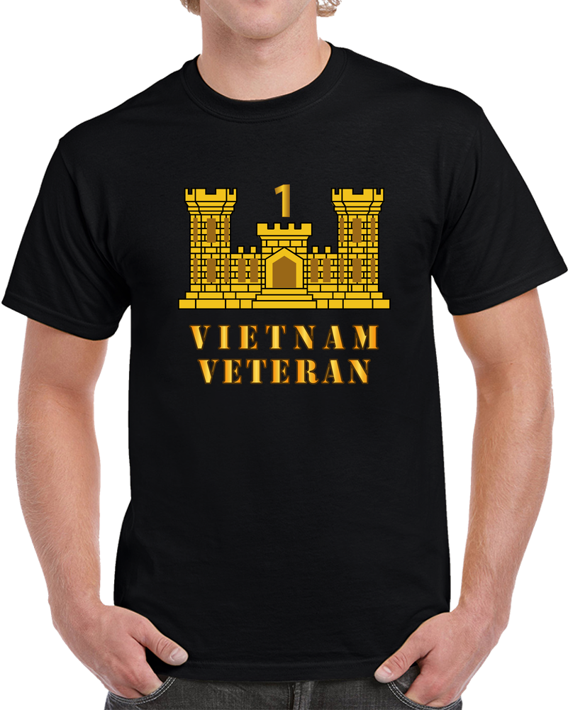 Army - 1st Engineer Battalion - ENG Branch - Vietnam Veteran T Shirt