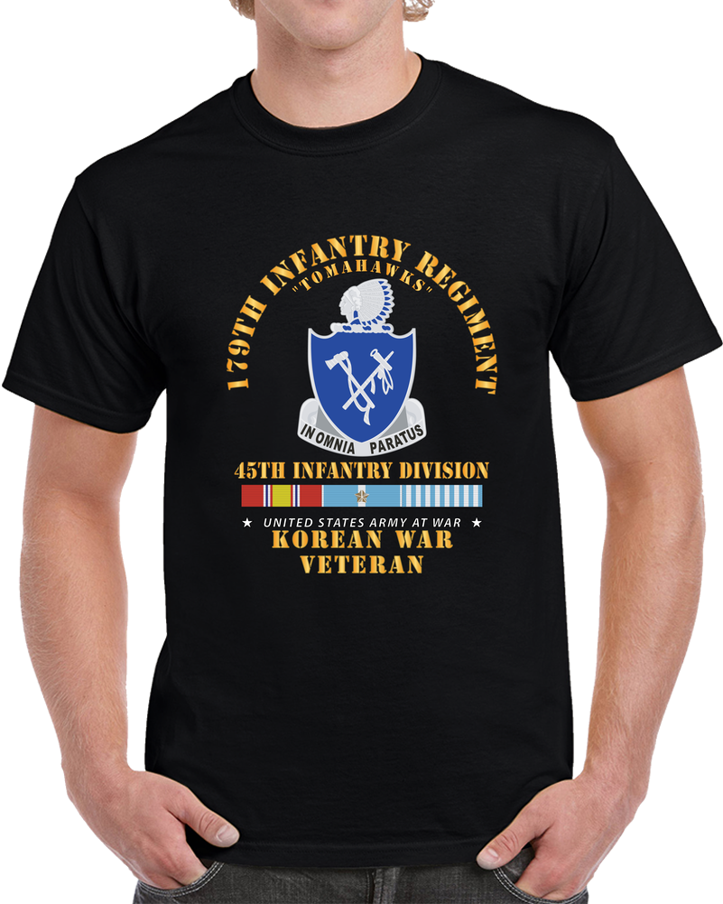 Army - 179th Infantry Regiment - Tomahawks - 45th ID W KOREA SVC X 300 T Shirt