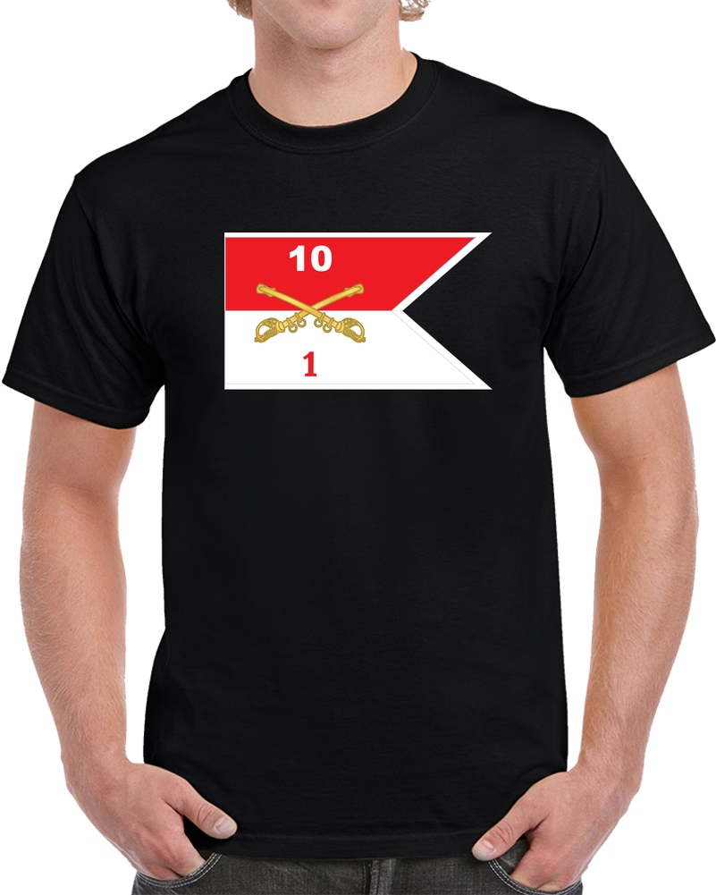 Army - 1st Squadron - 10th Cavalry Guidon W White Boundries X 300 T Shirt