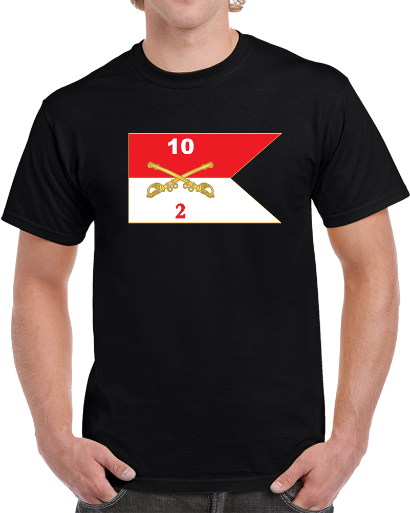Army - 2nd Squadron - 10th Cavalry Guidon X 300 T Shirt