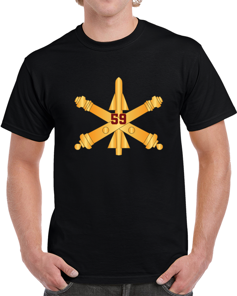 Army - 59th Air Defense Artillery W Number Br Wo Txt X 300 T Shirt