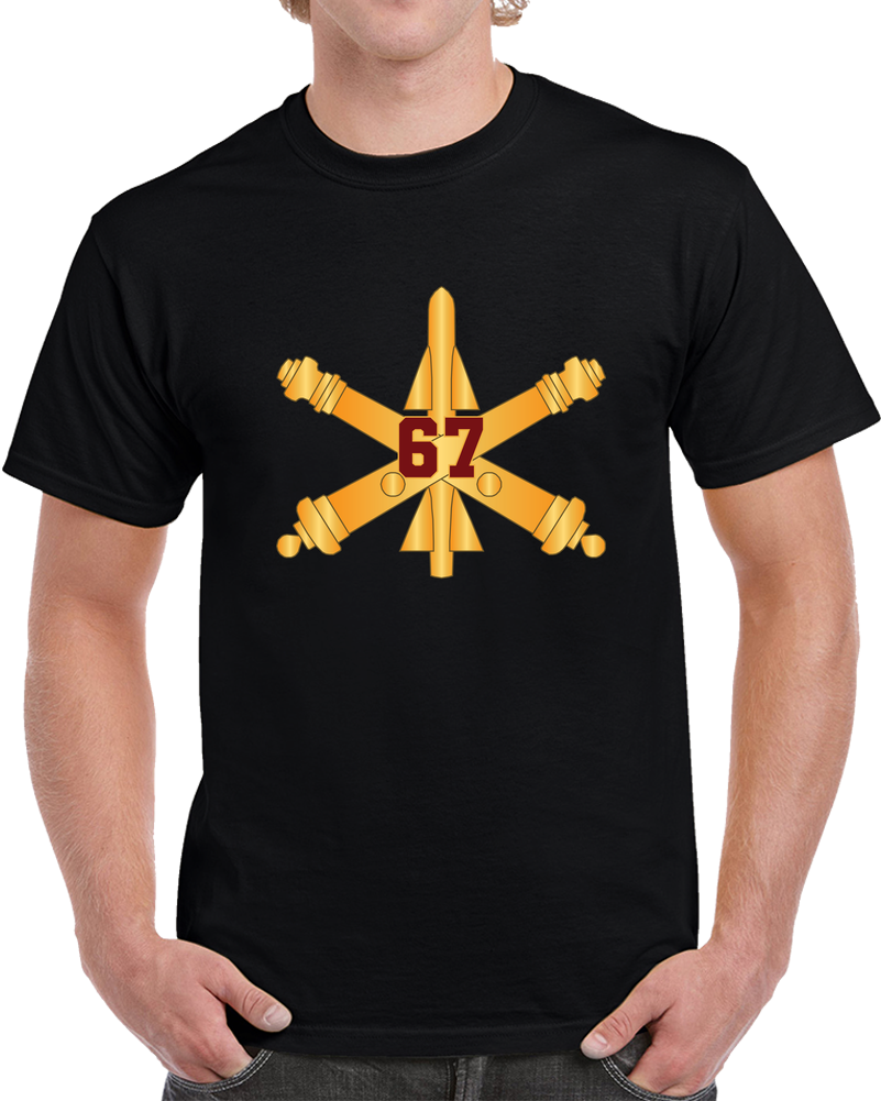 Army - 67th Air Defense Artillery W Number Br Wo Txt X 300 T Shirt
