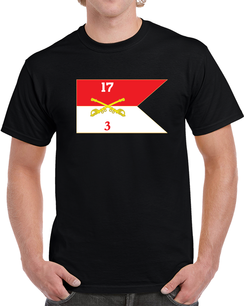 Army - 3rd Squadron, 17th Cavalry Guidon X 300 T Shirt