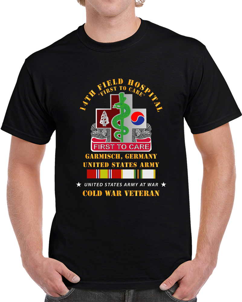 Army - 14th Field Hospital - Gramish, Germany W COLD SVC T Shirt