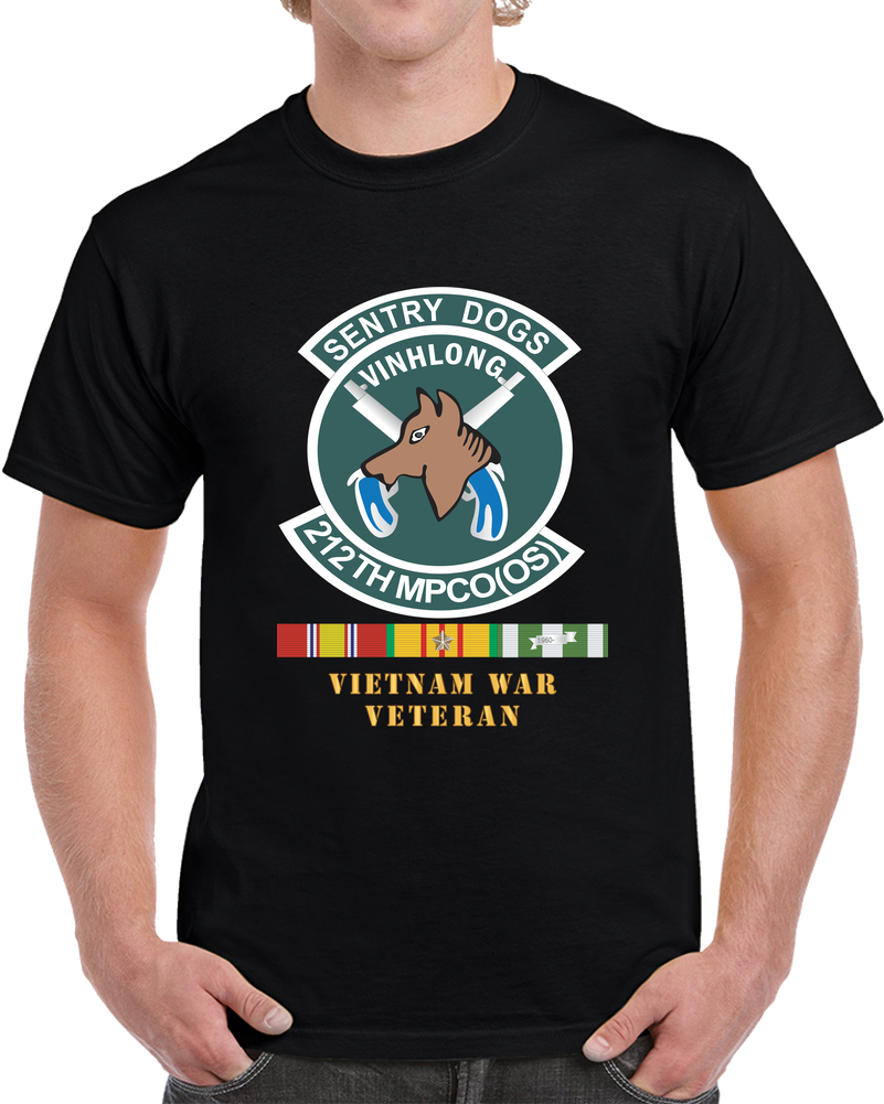 Army - 212th Military Police - SSI - Sentry Dog - Vietnam Veteran W VN SVC X 300 T Shirt