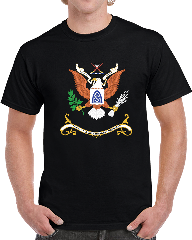 Army - Regimental Colors - 27th Infantry Regiment - NEC ASPERA TERRENT X 300 T Shirt