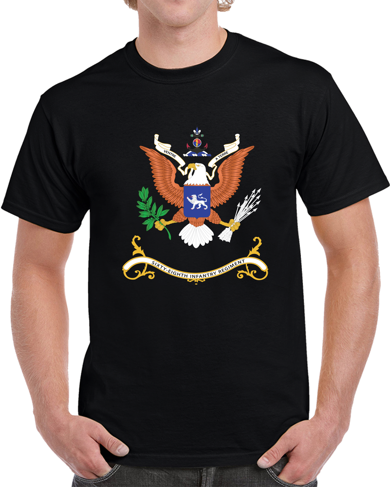 Army - Regimental Colors - 68th Infantry Regiment  - VENTRE A TERRE X 300 T Shirt