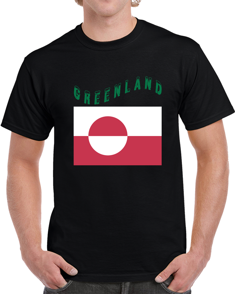 Flag Greenland - Ice Waving T Shirt