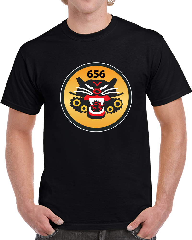 Army - 656th Tank Destroyer Battalion - Panther SSI X 300 T Shirt