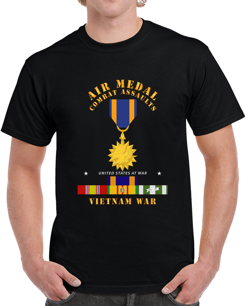 Army - Air Medal - Combat Assaults W VN SVC W Air Medal Ribbon T Shirt