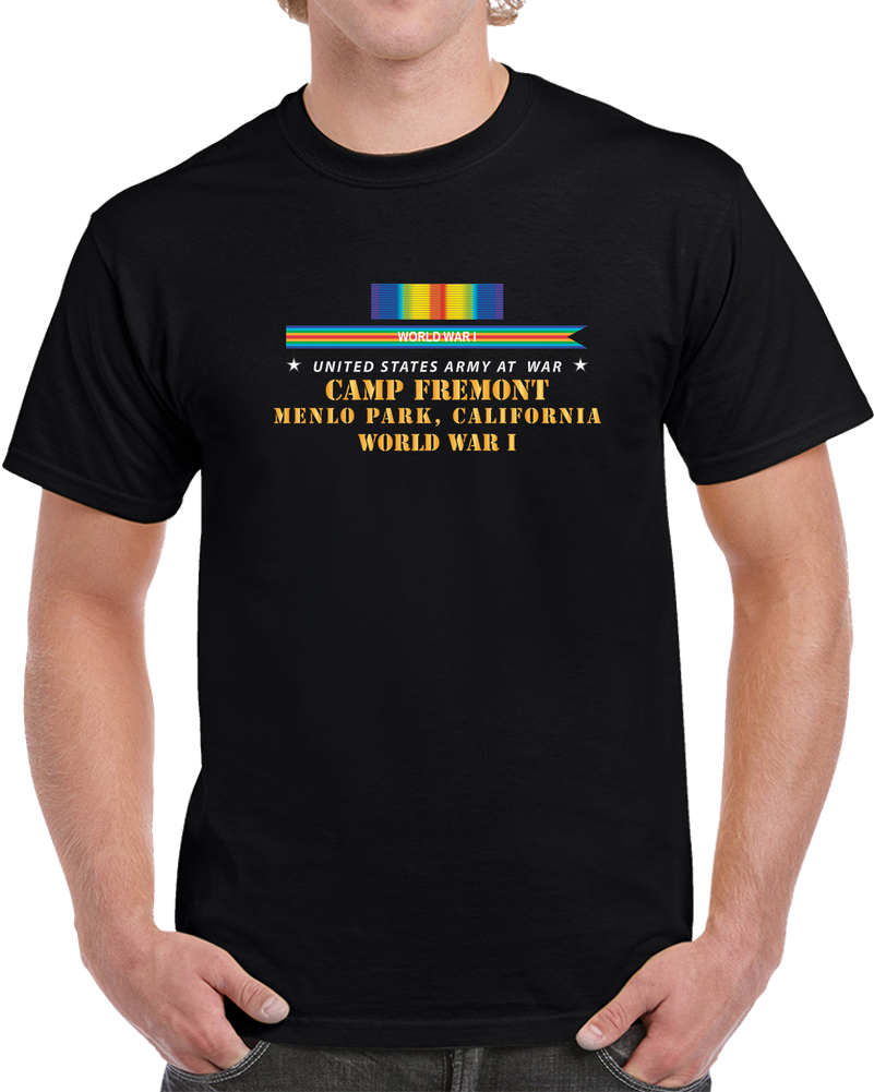 Army - Camp Fremont, Menlo Park, CA W SVC WWI X 300 T Shirt