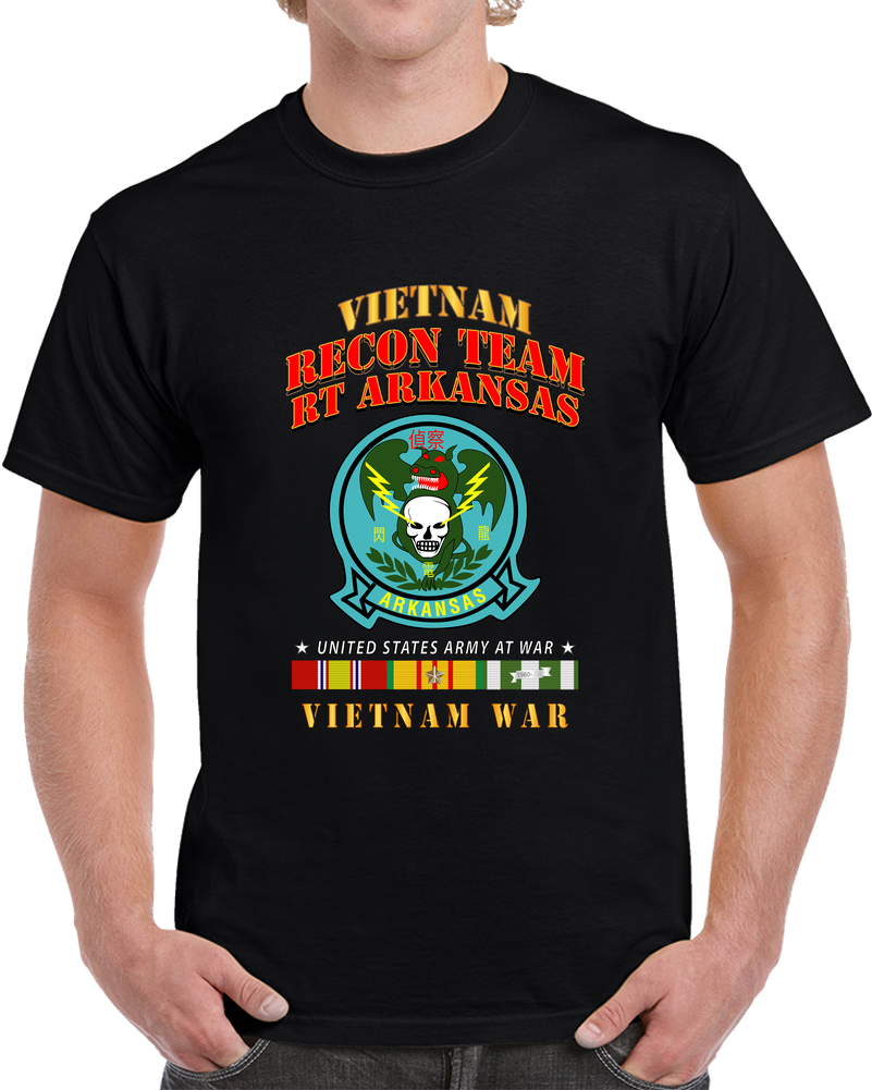 RECON TEAM -  Recon Team - RT Arkansas - Dragon - Vietnam War W VN SVC T Shirt