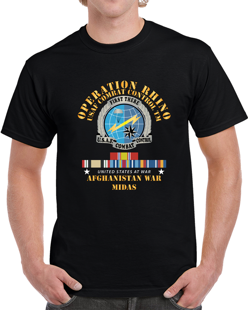 SOF - Operation Rhino - Afghanistan - USAF Combat Control W SVC - MIDAS X 300 T Shirt