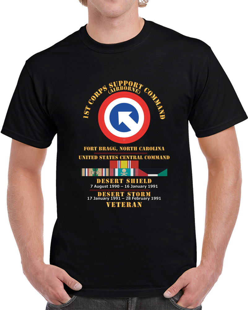 Army - 1st Corps Support Command (COSCOM)  - US CENCOM - Desert Storm, Desert Shield Veteran X 300 T Shirt