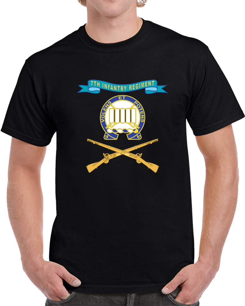 Army - 7th Infantry Regiment W Ribbon - Br X 300 T Shirt