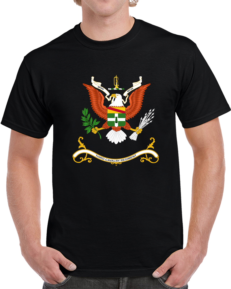 Army - Regimental Colors - 3rd Cavalry Regiment X 300 T Shirt