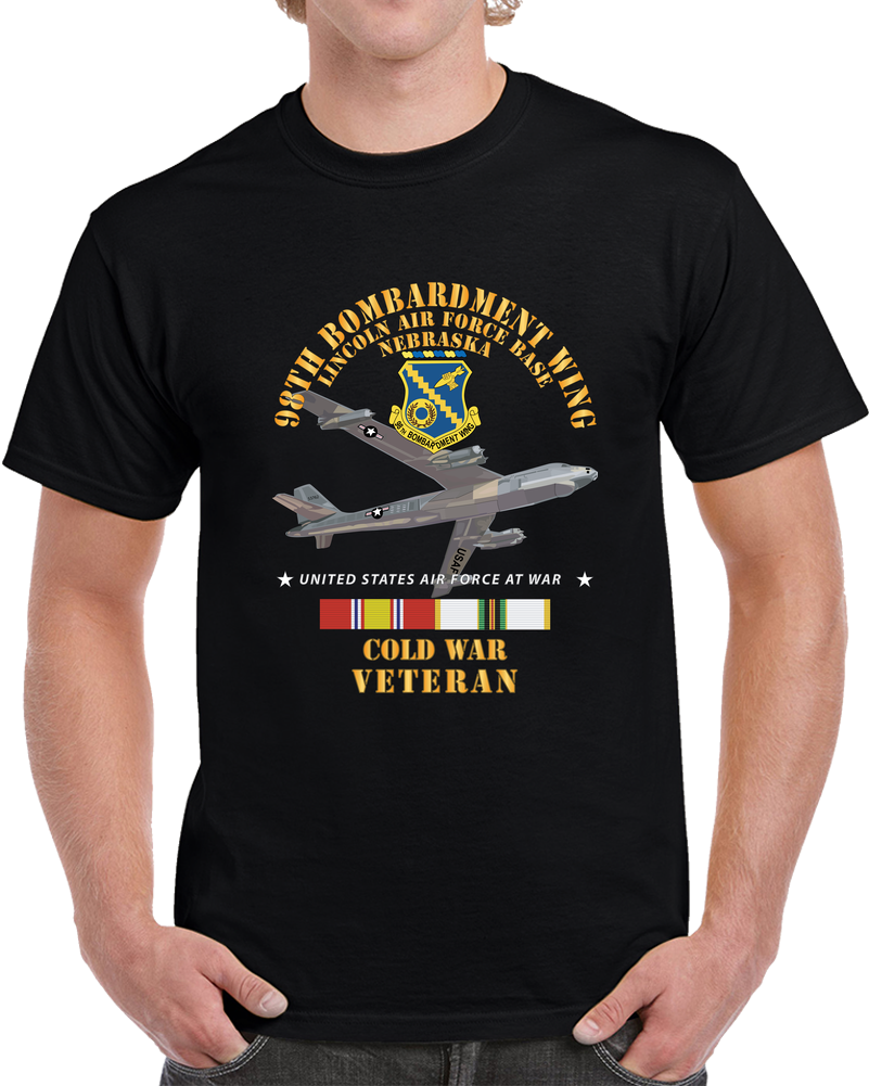 USAF - 98th Bombardment Wing - Lincoln Air Force Base, Nebraska - Cold War Vet W B-47 COLD SVC X 300 T Shirt