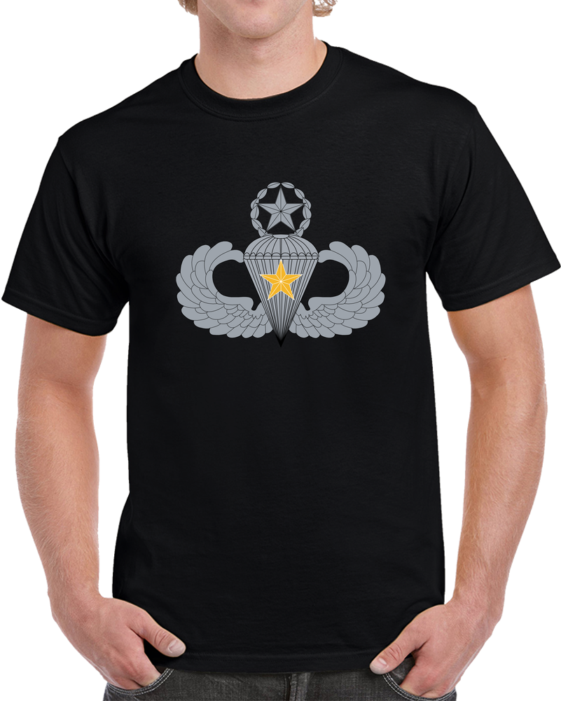 Badge - Army - Parachutist - Master - 5 Combat Star X 300 T Shirt