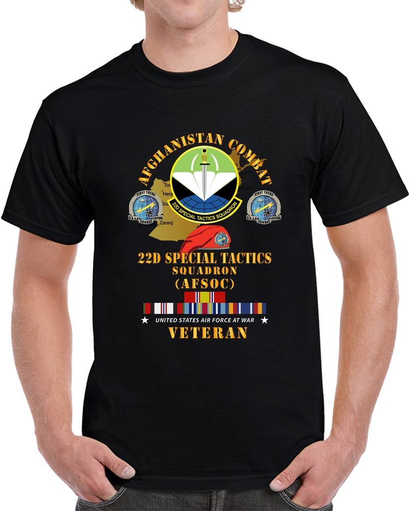 USAF - Afghanistan Vet W 22d Special Tactics Squadron X 300 T Shirt