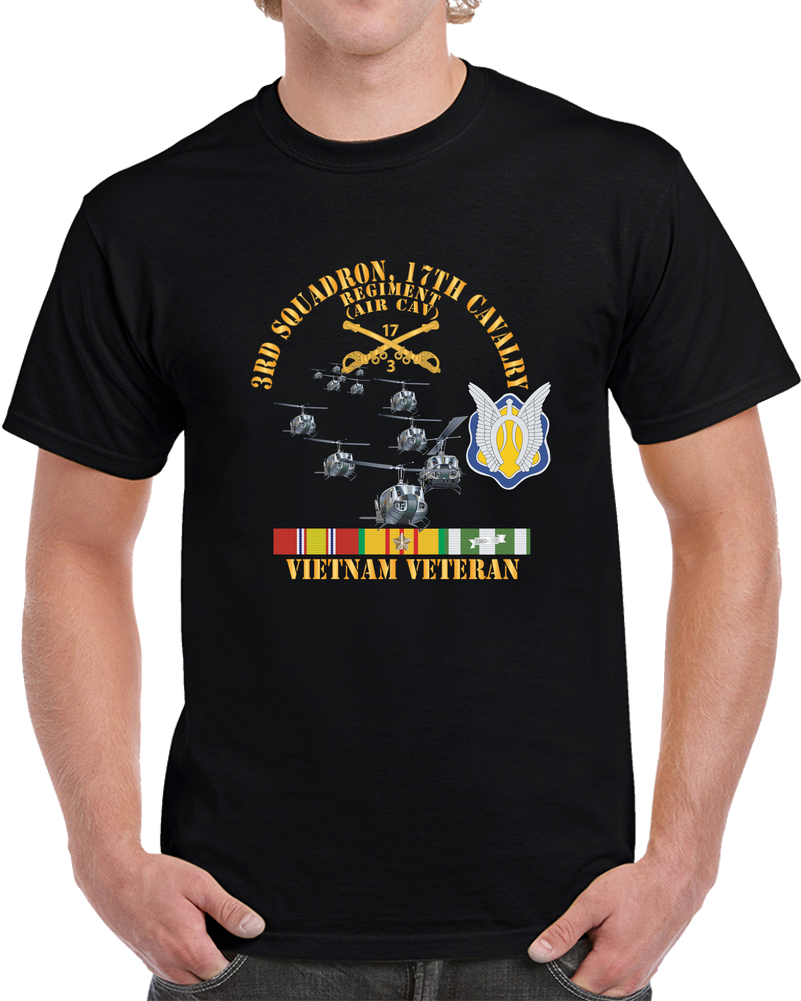 Army - 3rd Squadron, 17th Cavalry Regiment (Air Cav) - Vietnam Vet VN SVC X 300 T Shirt