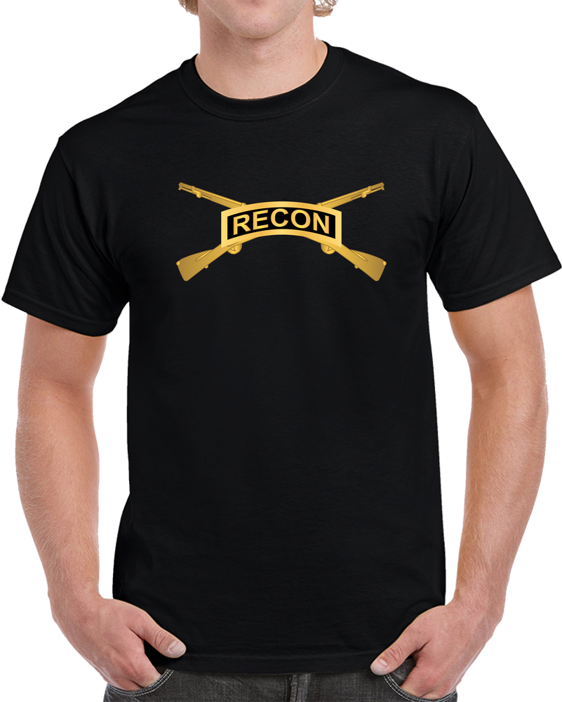 Army - Infantry Branch W Gold-black RECON Tab X 300 T Shirt