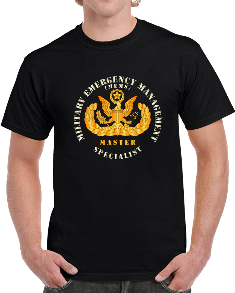 ARNG - Military Emergency Management Specialist - Master - Silver - Gold T Shirt