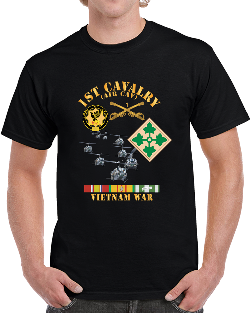 Army - 1st Cavalry (air Cav) - 4th Infantry Div W SVC X 300 T Shirt