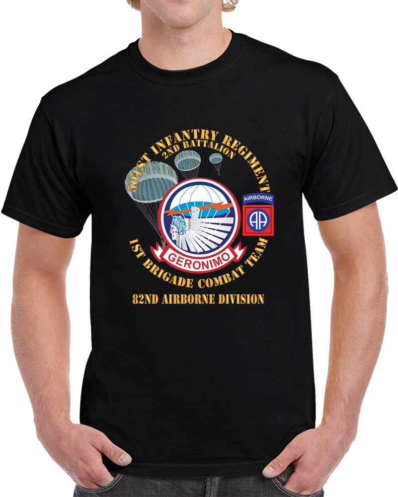 Army - 501st Infantry Regt - 1st Bde Cbt Tm - 82nd Abn Div X 300 T Shirt