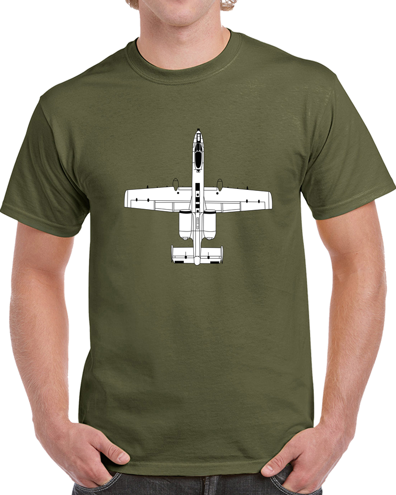 Aircraft - USAF - A-10 Thunderbolt II - Top - BW X 300 T Shirt