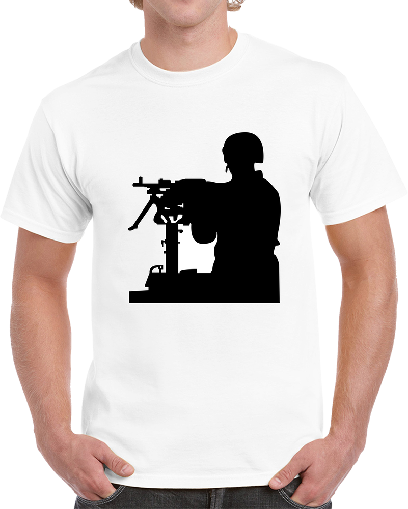 Army - Soldier - MG Vehicle Mounted - Silhouette X 300 T Shirt