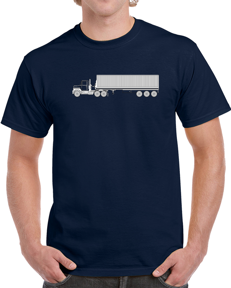 Vehicle - M915 Tractor With M872 - 40 Ft Container - Side - LA X 300 T Shirt