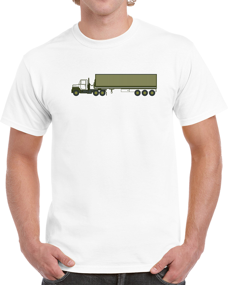 Vehicle - M915 Tractor With M872 - 40 Ft Container - Side X 300 T Shirt