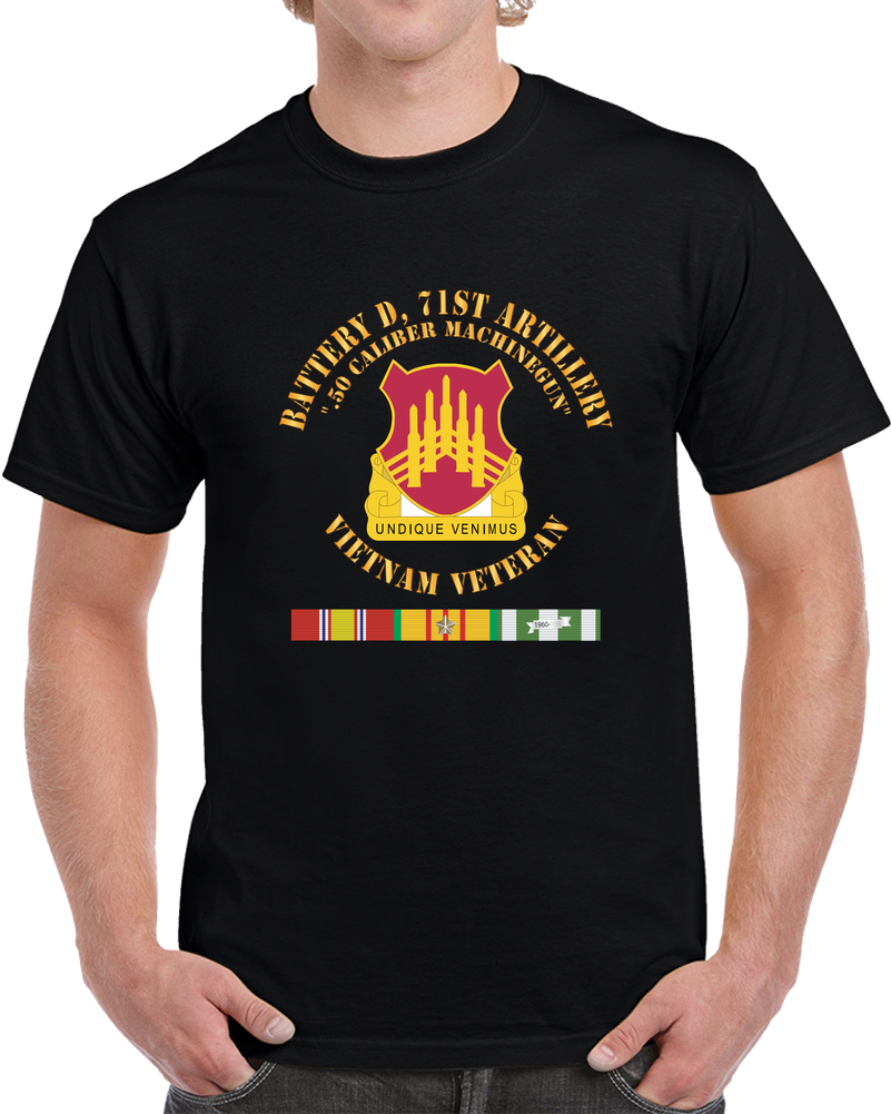 Army - Battery D, 71st Artillery(.50 Caliber Machinegun X 300) T Shirt