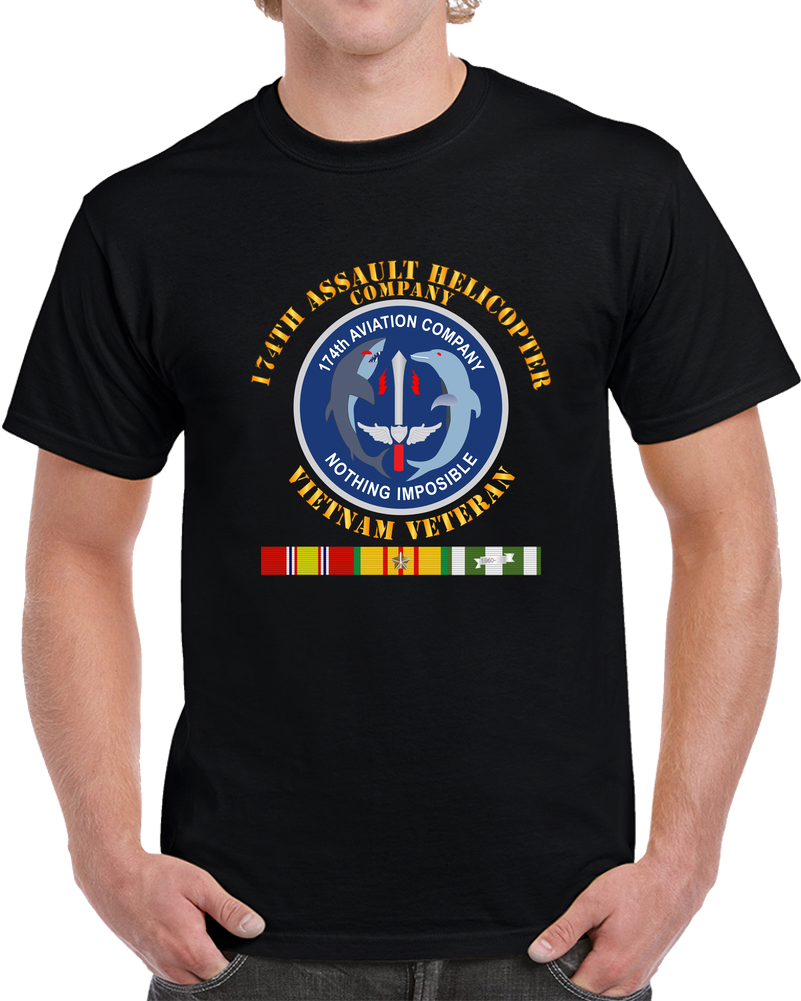 Army - 174th AHC - Vietnam Vet W VN SVC T Shirt