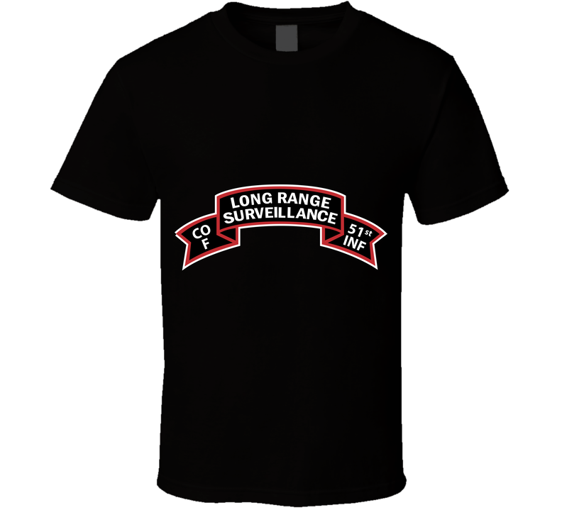 SSI - F Co 51st Infantry (ranger) Scroll - LRRP X 300 T Shirt