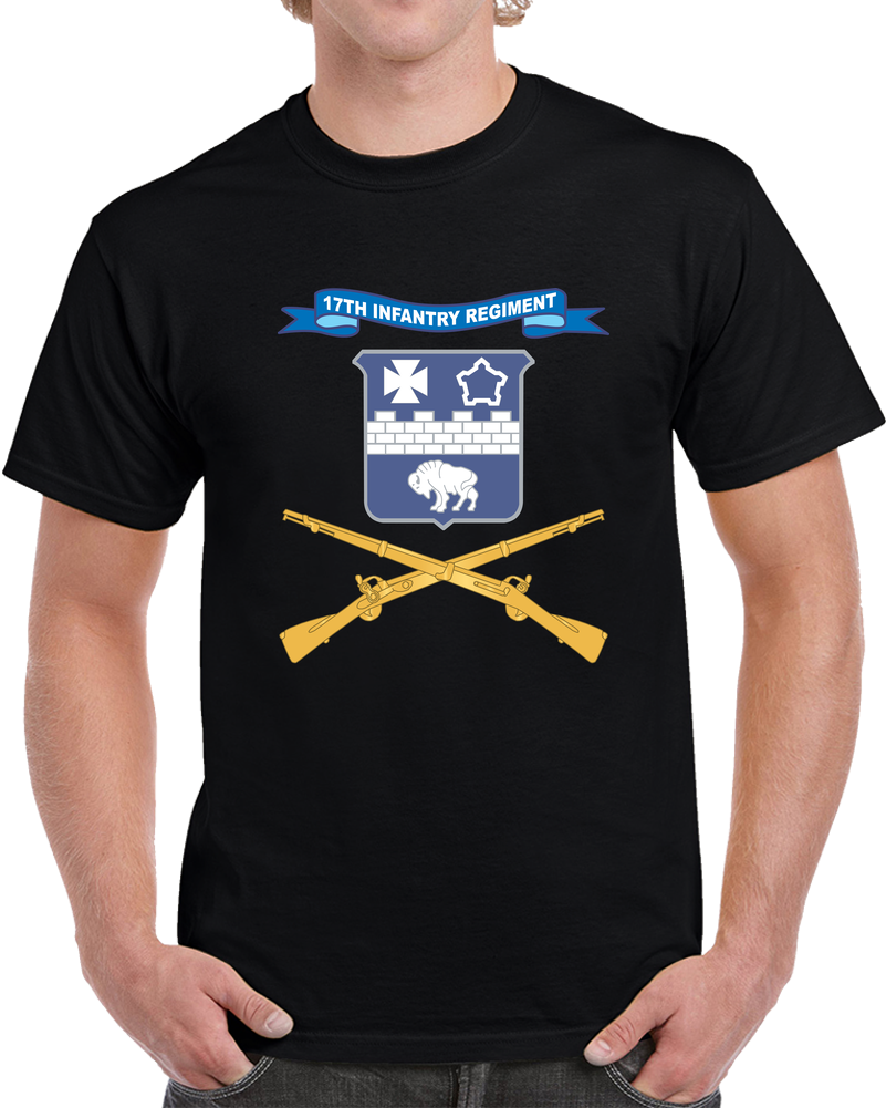 Army - 17th Infantry Regiment - Branch W Ribbon X 300 T Shirt