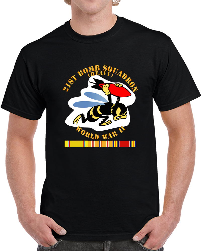 AAC - 21st Bomb Squadron - WWII W PAC SVC T Shirt