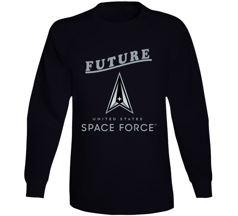 Future Space Force Logo Vertical X 300 Long Sleeve T Shirt