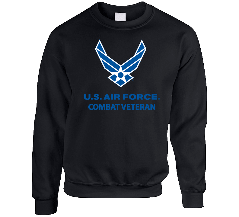 USAF Logo, TM Txt - U S Air Force - Combat Veteran X 300 Crewneck Sweatshirt