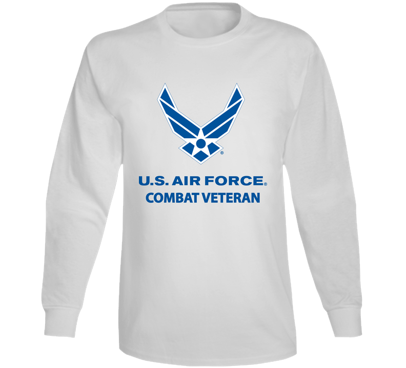 USAF Logo, TM Txt - U S Air Force - Combat Veteran X 300 Long Sleeve T Shirt