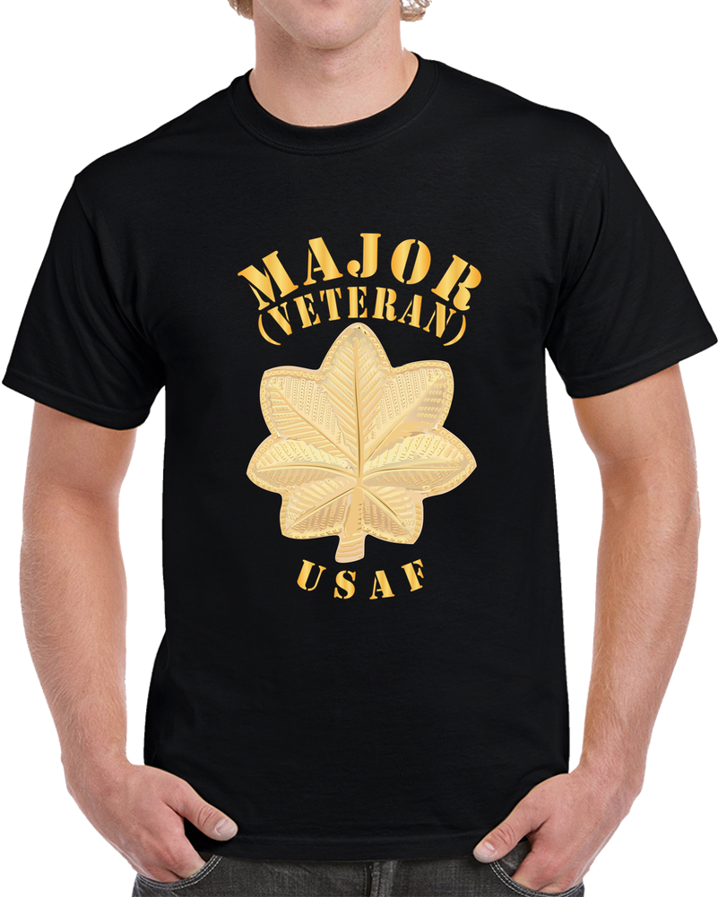 USAF - Major - Veteran - USAF X 300 T Shirt